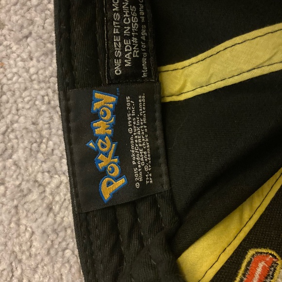 POKÉMON BLACK and YELLOW and RED OSFM SnapBack hat - Picture 8 of 11